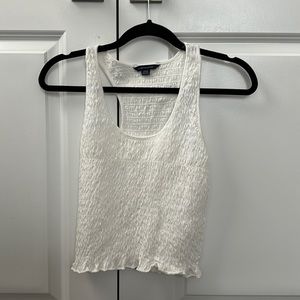 American eagle white cropped tank